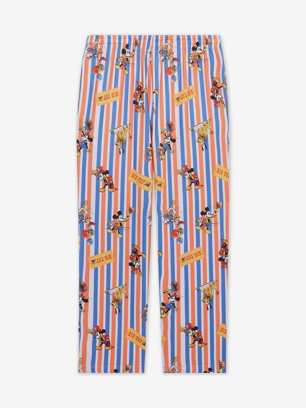 Disney Men's Striped Mickey Mouse Lounge Joggers in Blue, Orange, White